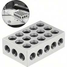 2PCS Precision Blocks Hardened Steel Blocks 0.0002'' Engineer Ground Hardened 23 Holes Engineer Blocks 1''x 2'' X3'' For Milling Machinist Lathe Tools - 2 - View 3