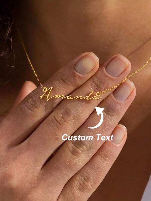 Collares con nombre personalizado para mujeres, joyería de moda, colgantes con placa con nombre de acero inoxidable, regalos para mejores amigas, estilosos, de moda de otoño, sencillos, para el Día de la Madre, para cumpleaños, para graduaciones, para uso diario, para bodas, para bailes de graduación, material escolar, para adolescentes, estudiantes de secundaria, estudiantes de preparatoria, estudiantes universitarios, estudiantes de primer año, estudiantes de segundo año, estudiantes de cursos inferiores