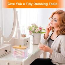 1Pcs Cotton Swab Holder, Cotton Swab Dispenser With Lids,Bathroom Storage Jars Storage Containers Plastic