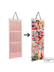 Baby Girl Hair Bows Holder, Hair Clips Storage Hanger For Ribbons, Hair Bows Organizer, Baby Hair Clip Storage Display Sturdy Stand (Large, Pink) - Multicolor - View 2