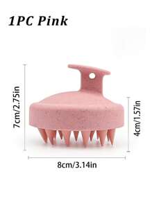 一套头皮按摩刷，小麦秸秆洗发工具，硅胶发刷，柔软硅胶齿洗发刷，按摩清洁头皮刷，头皮去角质磨砂膏，去屑工具，男女通用 - 彩色 - 查看 15