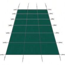 Inground Pool Safety Cover, 16x32ft Rectangle Winter Safety Pool Cover For Inground Swimming Pools, Solid Safety Pool Covers, Triple Stitched For High Strength, Hardware Included,Green Mesh,Yifei Store