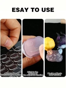 2-Sided Adhesive Dots, Installation Clay, Transparent Residue-Free Automotive Double-Sided Tape, Double-Sided Sticky Dots, Removable Transparent Sticky Dots, Used For Hanging Wall Pictures, Painless Strong Adhesive Clay, Waterproof, Suitable For Home, Office Decor, Crafts, Balloons, Holiday Party Decorations - Style[1] - View 8