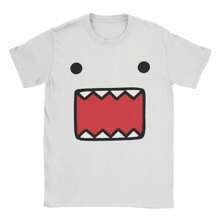 Y2k Domokun Babyface T Men's Cotton Crazy T-Shirt Crew Collar T-Shirt Short Sleeve Top Adult - 白色 - 查看 1