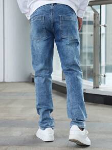 Quần Jeans Co Giãn Có Túi Cho Nam Mặc Hàng Ngày - Rửa nhẹ - Xem 4