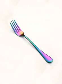 1/2Pcs Multifunctional Stainless Steel Colorful Salad Forks, Dessert Forks, Mirror Polished, Cutlery, Convenient , Dishwasher Safe, Suitable For Home Kitchens, Restaurants And Hotels, Kitchen Gadgets, Perfect Gifts For Housewarming And Dinner Parties