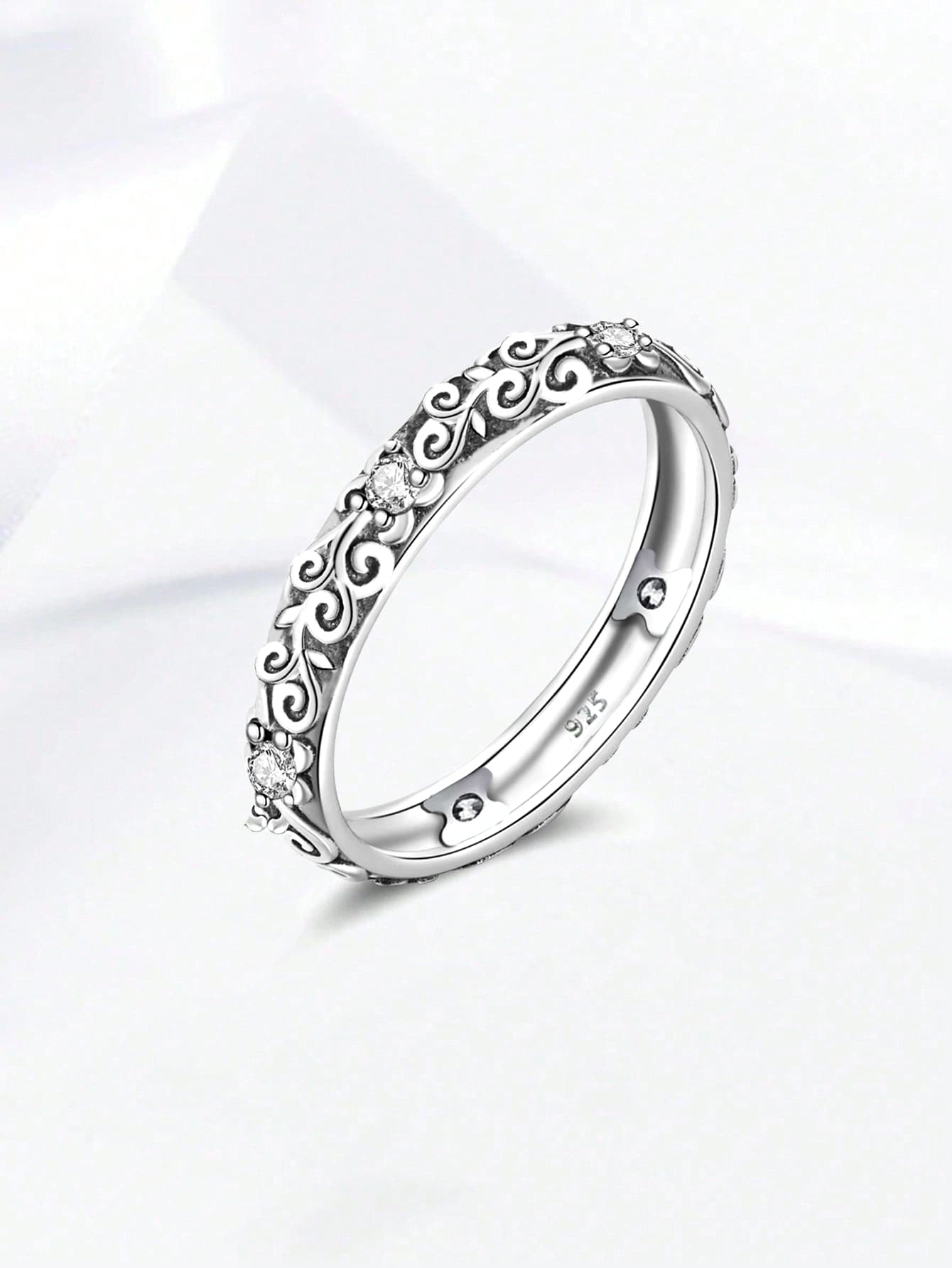 1 PC Pear Shape Cubic Zirconia Gorgeous Ring Ladies Jewelry S925 Sterling Silver White Gold Plated Fine Jewelry Daily Wear Gifts - Patterned Ring - View 1