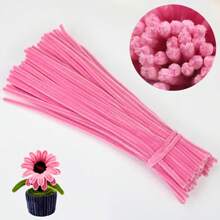 Value Pack 100Pcs Assorted Colors Flexible Fabric Pipe Cleaners With Step-By-Step Video 8mm/0.31inch Bolder DIY Craft Supplies For Handmade Decorations And Projects, Twister Set With Two Color Options, Pipe Cleaner Flower Kits - Multicolor - View 21
