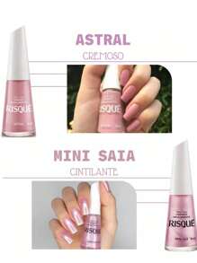 Risqué Kit 07 Risque Nail Polish Pink Tones Nude Hypoallergenic - 金色 - 查看 4