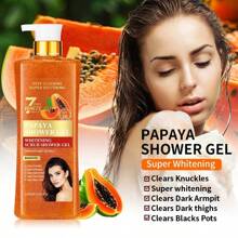 1瓶身体磨砂沐浴露，蕴含乳酸/牛奶/木瓜/维生素C/姜黄/胡萝卜成分，温和清洁身体污垢，去除毛周角化症，提亮肤色，美白肌肤，深层补水保湿。男女皆宜，33.8液体盎司家庭装。