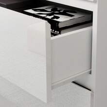 6 Dresser For Bedroom, High Gloss Dresser Organization And Storage Drawer Dresser, Makeup Organizer Dresser With Ample Storage Space, Modern Dresser For Bedroom, Hallway, Office - White - View 4