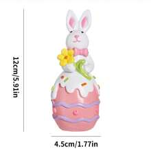 复活节装饰品，欧式可爱复活节兔子，复活节彩蛋装饰，树脂兔子和彩蛋小雕像，家庭聚会礼物