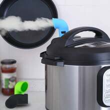 1 pieza Desviador de vapor de olla a presión de silicona, válvula de vapor desviadora, desviador de olla a vapor, desviador de utensilios de cocina, válvula de liberación de presión de olla a presión, liberación rápida de presión, accesorio de olla a presión, prevención de quemaduras por vapor y protección de gabinetes - Multicolor - Ver 2