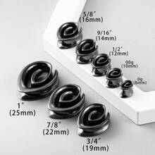 2PCS Spiral Simple Saddle Plugs Hangers Tunnels Gauges For Stretched Lobe Ear Piercing Women Body Jewelry Dilations