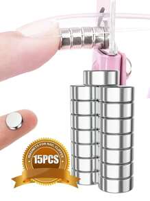 10/15/25/35/60Pcs Strong Round Multi-Functional Magnet & Cylinder Shaped Manicure Magnet For Diy Cat Eye Nails, Suitable For Use With Tweezers, Nail Magnets For Nail Cutter, Small Magnets, Round For Refrigerator, Cylinder, Fridge, Office, Whiteboard, Little Miniature Tiny Mini For Crafts, Small Refrigerator Magnets, Small Magnets For Crafts, Magnets For Nail Clippers