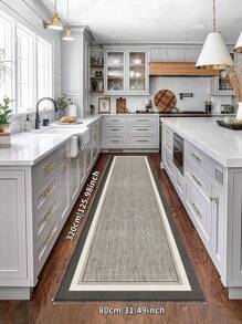 1pc Modern Minimalistic Style Grey Area Rug, 850g/M² Crystal Velvet, Rectangular, Non-Slip Washable, Decorative For Home, Living Room, Kitchen, Dining Room, Office, Suitable For All Seasons