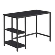 VASAGLE Computer Desk, Office Desk, 100 X 50 X 76 Cm, Modern Style, For Study, Bedroom, Living Room, Ebony Black - 黑色 - 查看 7