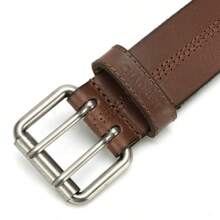 CHAOREN CR CHAOREN 男士复古全粒面牛真皮工作皮带 | 双叉腰带，全粒面皮革孔腰带，完美贴合 - 多色 - 查看 7