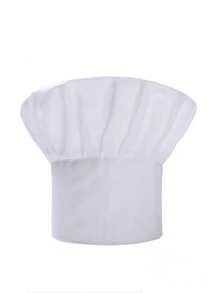 Individuell bedruckter kreativer Kochmütze mit Logo/Namen, weiße Bäckermütze für Cake Shops, Hotelpersonal, plissierter pilzförmiger Kochmütze