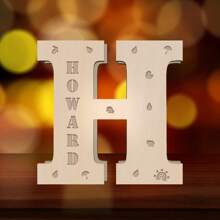 1 Piece, Custom Name Letter Night Light, 11 Inch Creative Luminous A-Z Letter Light, Big Hair Letter Logo LED Sign Number Sign, Suitable For Night Light Home, Bar, Christmas Light, Birthday, Party, Wedding, Decorative Digital Shape Light