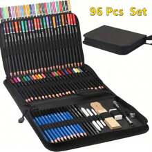 28/51/72/96/145 Packs Drawing Sketching Coloring Set, Include Professional Soft Core Colored Pencils, Sketch&Harcoal Pencils, Sketchbook, Art Tool Kit, Artists Student Gift Back To School