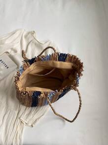 Large Capacity Woven Tote Bag For Women