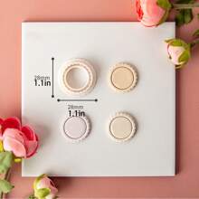 1pc Wavy Edge Geometric Pattern Soft Clay Earring Mold, Simple Shape Jewelry Pendant Polymer Clay Cutting Mold, DIY Craft Tool - White - View 2