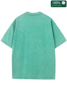230g Pure Cotton Short Sleeved Single-Sided Washed Printed Loose T-Shirt, "Green Gift Hat Small Dwarf Demon Unisex St. Patrick's Day Green T-Shirt, Clover Lucky Talisman Shirt, Peace And Love On St. Patrick's Day. Irish Themed Decorated Clover Washed Loose T-Shirt". St. Patrick's Day, Green Festival Decoration, Irish Clothing Creativity, Irish Language, Gift Selection, Party Gifts, And Essential Gifts For Spring And Summer.