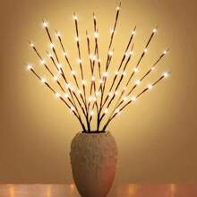 20 Lumières de branche à LED - Éclairage décoratif d'intérieur convenant aux mariages, anniversaires et Noël - Guirlandes lumineuses avec un design de branche sans piles