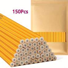 50/100/150 szt. ołówków z gumką, 2 ołówki HB do rysowania, szkicowania i rysowania, żółte ołówki w drewnianej obudowie do biura, szkoły, nauczyciela i klasy