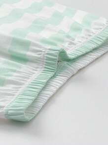 Balabala 2026春夏少女字母印花插肩袖上衣和条纹裤睡衣套装