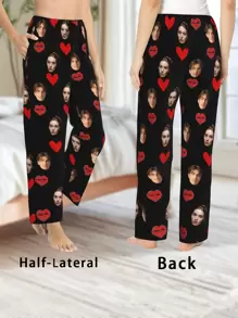 Customized Funny Pajama Pants For Women - Soft, Cozy, Personalized Pjs With Photo & Text, Unique Christmas, Birthday, Holiday Gift For Her, Easy Comfort, Fall/Winter - Multicolor - View 5
