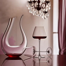 透明无铅水晶红酒杯套装，红酒杯，白葡萄酒杯，适合婚礼、生日和周年纪念日。8盎司/20盎司/24盎司，送给父亲的礼物 - 透明 - 查看 6