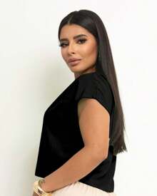 Basic Cropped Modeling With Perfect Fit Factory Price Get Yours Now - Black - View 2