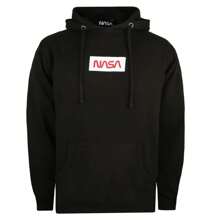 NASA Mens Box Logo Hoodie (Black) - Black - View 1
