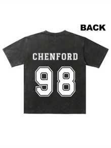 THE ROOKIE Cotton Vintage Brand T-Shirt, Vintage Washed Short-Sleeved Round Neck T-Shirt, T-Shirt With A Certain Thickness Suitable For Summer Wear. - Black - View 2