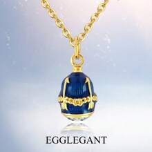 EGGLEGANT 1 pieza Delicado colgante de huevo esmaltado, collar con colgante simple, joyería para mujeres para uso diario, regalo de Pascua o aniversario