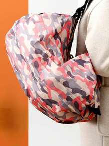 Bolsa de compras plegable y reutilizable de moda para mujeres, bolsa de tela portátil y plegable, bolsa de almacenamiento para compras de supermercado, útiles escolares y accesorios escolares