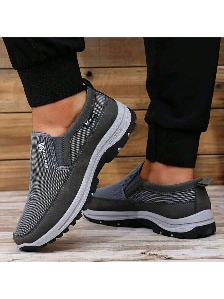 Men's Casual Aquatic Trail Sneakers With Adjustable Elastic - 灰色 - 查看 1