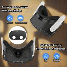 Silicone Cover Set For Meta Quest 3S, Protective Soft For Quest 3 / Quest 3S VR Accessories Including Controllers Grips Cover, Shell Cover And Face Cover, Rocker Covers (Black) - Multicolor - View 6