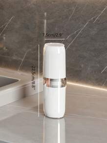 便携式旅行牙刷盒套装，带盖漱口杯牙膏牙膏盒牙刷收纳盒漱口杯便携式牙刷收纳盒，旅行漱口杯，防水牙膏架容器，商务旅行用玻璃杯，旅行必需品 - 彩色 - 查看 5