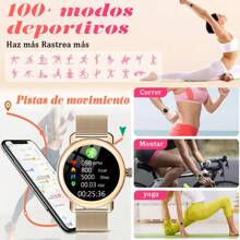 IP68 Waterproof Sports Smart Watch With Color Box Smartwatch For Ladies Men Gentlemen With Bluetooth Call Assistant Plus Bluetooth Earphone Pink - Gold - View 3