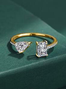 1pc Lucky Exquisite Four Leaf Clover Ring Ladies Jewelry For Women 925 Sterling Silver Birthday Ring Fine Jewelry For Girls Birthday Prom Party Gifts