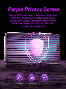 3 Packs Anti Blue Light Eye Protection Privacy Screen Protector Compatible With Iphone 15 Pro Max Plus Tempered Glass For 15 ProMax 6.7inch And IPhone 16 Pro Max Plus Private Saver Anti-Spy Anti-Blue Light Eye Protection Anti-Scratch Full Coverage