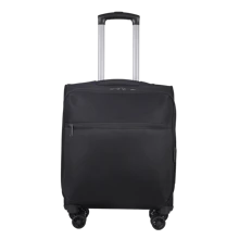 JLY Ultra-Lightweight Softshell Suitcase – Small Carry-On Or Medium Checked Luggage – Smooth Rolling & Spacious Design - Black - View 8