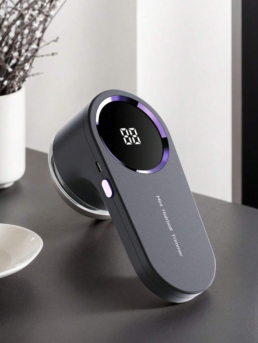 1pc Portable USB Modern Tech Style Household Lint Remover, Smart Digital Fabric Shaver, Clothes Fuzz Pill Trimmer, Suitable For Home/All Season