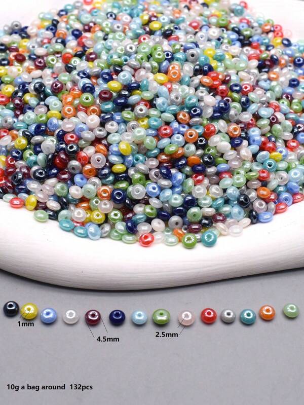 10g A Bag 2.5x4.5mm Glass Beads High Quality Coating AB Color For Jewelry Making DIY Accessories Small Loose Beads