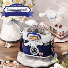 Sanrio Sanrio (17,59 oz/520 ml) Dubbele drinkfles Waterfles Geen BPA - Hoge temperatuurbestendigheid - Nieuw materiaal TRITAN - Voor sport, kantoor, kamperen, voor vriendin, voor verjaardag, kind, voor Kerstmis