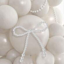 78 Piece White Balloon Arch Kit, Pearl White Balloons With Pearl Bows And Pearl Strings, Perfect For Wedding Decoration, Birthday, Bridal Party, Party