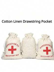 30pcs Wedding Favor Holder Bag For Guests Gift Red Cross Clothes Linen Pouches Festival Event Party Supplies, For Mother's Day , Bridesmaid Gifts , Graduation Gifts , Birthday Gifts,Wedding Gifts